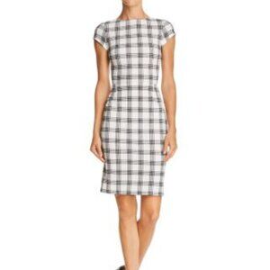 AQUA Plaid Cap Sleeve Bodycon Dress NWOT
